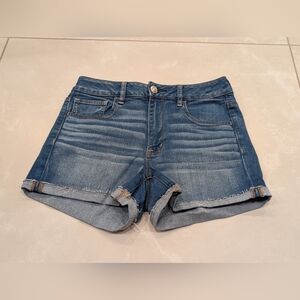 American Eagle Womens Size 8 Blue Jean Hi-Rise Shortie